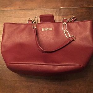 Cranberry colored Kenneth Cole Reaction tote EUC